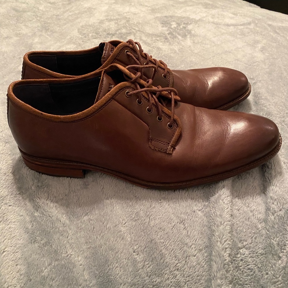 Cole Haan brown plain toe Oxford shoes, very good condition!